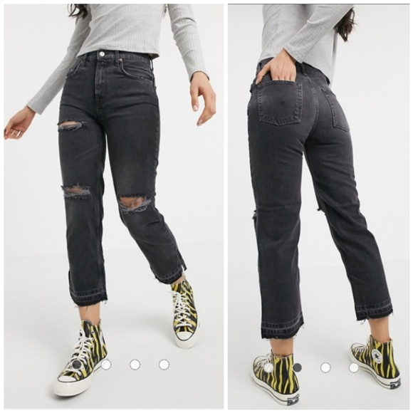 LAST1*NEW Free People High Waist  Distressed Jeans - Picture 2 of 7